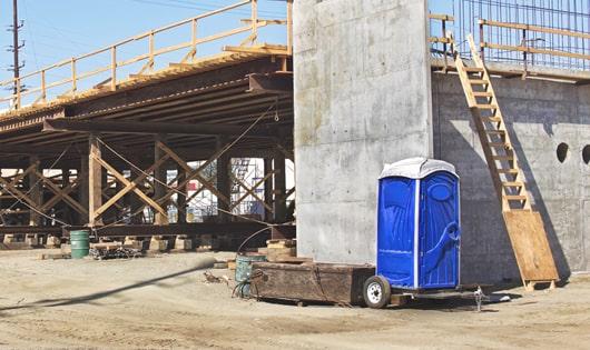 construction site hygiene is prioritized with these portable restrooms in place